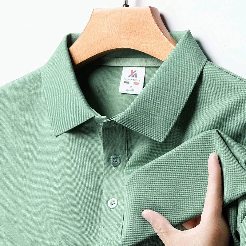 Polo Shirt Pique - Men's Fashion Solid Short Sleeved Polo