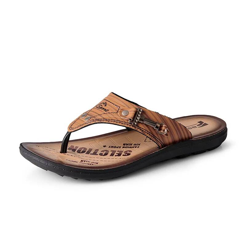 Men's Leather Slippers Clogs S - đánh giá và giá Flip Flop Leather Men