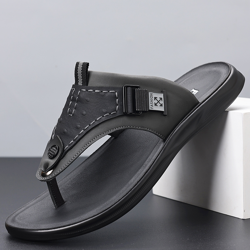 Men's Adjustable Buckle Thong  - đánh giá và giá Flip Flop Leather Men
