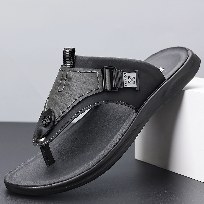 Men's Adjustable Buckle Thong  - đánh giá và giá Flip Flop Leather Men